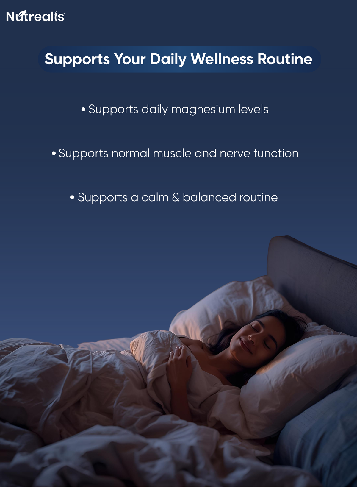 Nutrealis Magnesium Glycinate Complex with L-Theanine & Chamomile | For Sleep Support & Relaxation | 120 Veg Capsules