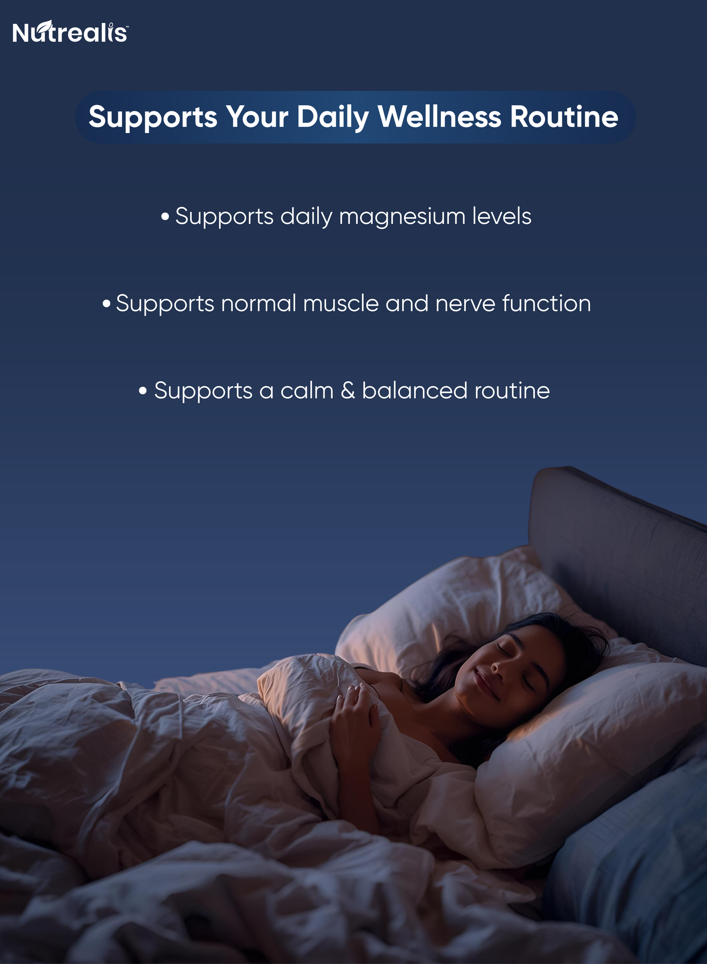 Nutrealis Magnesium Glycinate Complex with L-Theanine & Chamomile | For Sleep Support & Relaxation | 120 Veg Capsules