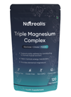 Nutrealis Triple Magnesium Complex with Zinc | For Active Muscle Recovery & Bone Health | 120 Veg Capsules