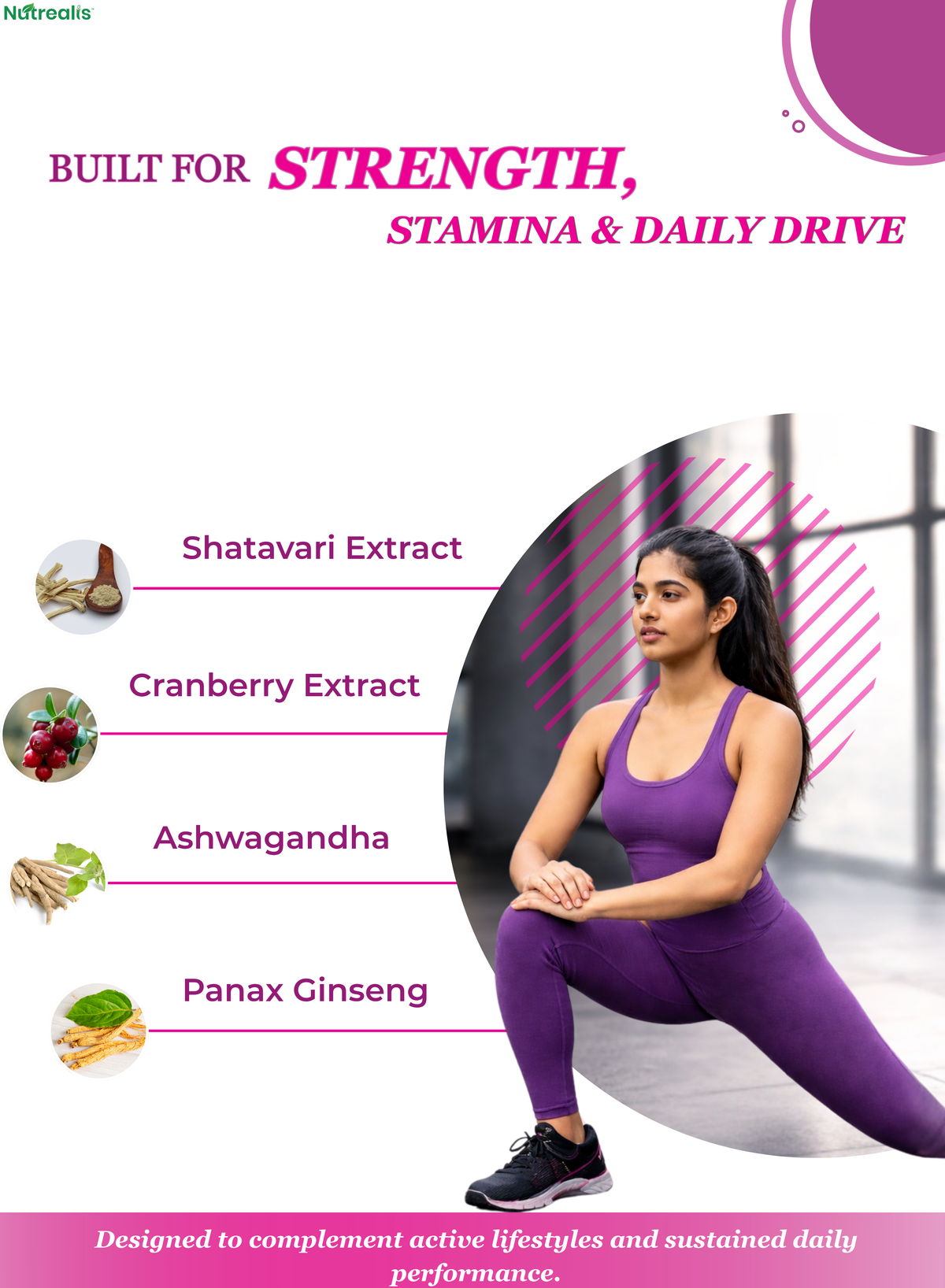 Nutrealis Multivitamins & Minerals for Women | 13 Vitamins, 7 Minerals, Shatavari, Ashwagandha & Cranberry | Daily Nutritional Support with 2 Billion CFU Probiotics | 60 Tablets