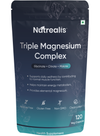 Nutrealis Triple Magnesium Complex | Glycinate, Citrate & Malate With Zinc | Three-Form Magnesium Supplement | 120 Veg Capsules